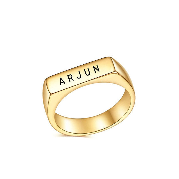 Stackable name ring • Personalized rings Sterling silver stacking ring –  WatchMeWorld